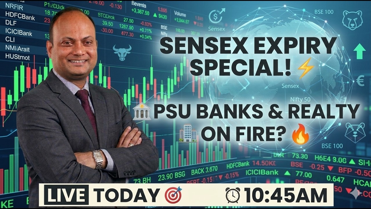 Sensex Expiry Trap or Breakout? | PSU Banks & Realty vs. IT Drag | Today's Market View