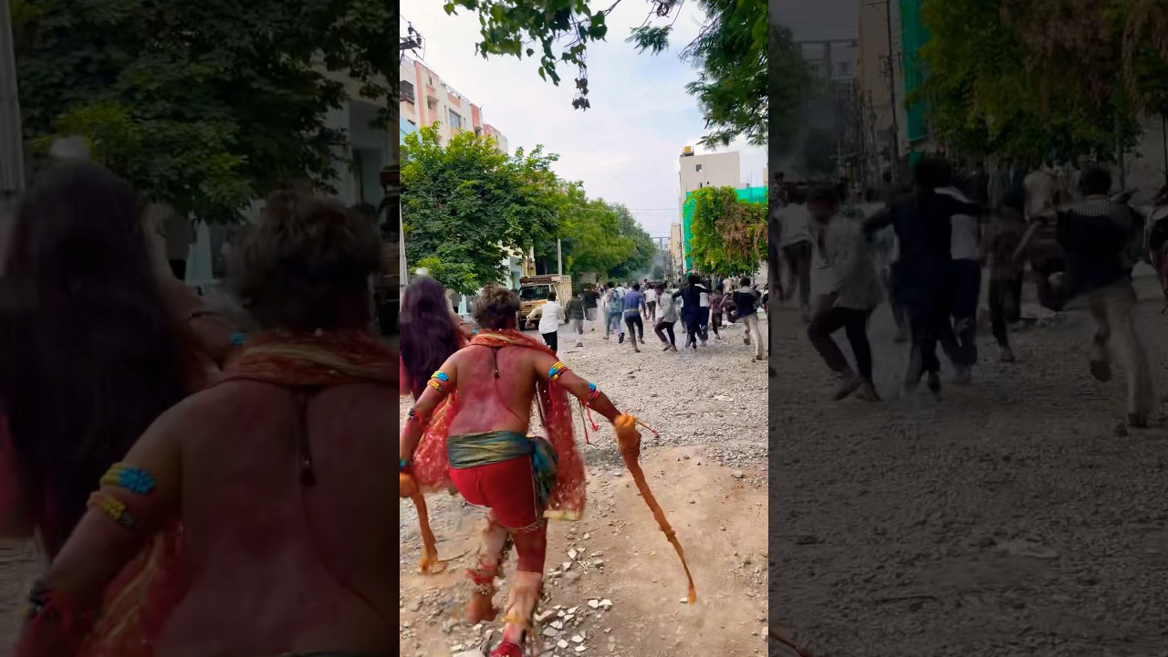 Pothraj Sudden Back Entry 🤣 Public Shocked 😂 | #bonalu2025 #golcondabonalu #pothraj #shorts