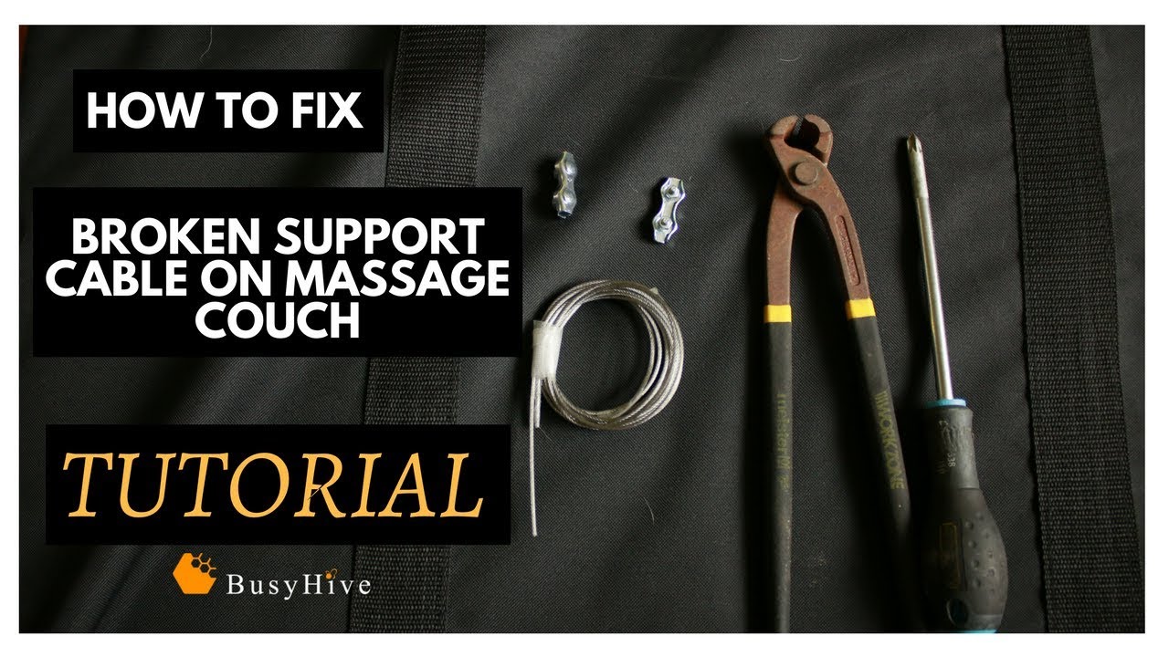 How to fix a support cable on massage couch. (Tutorial) - SO EASY