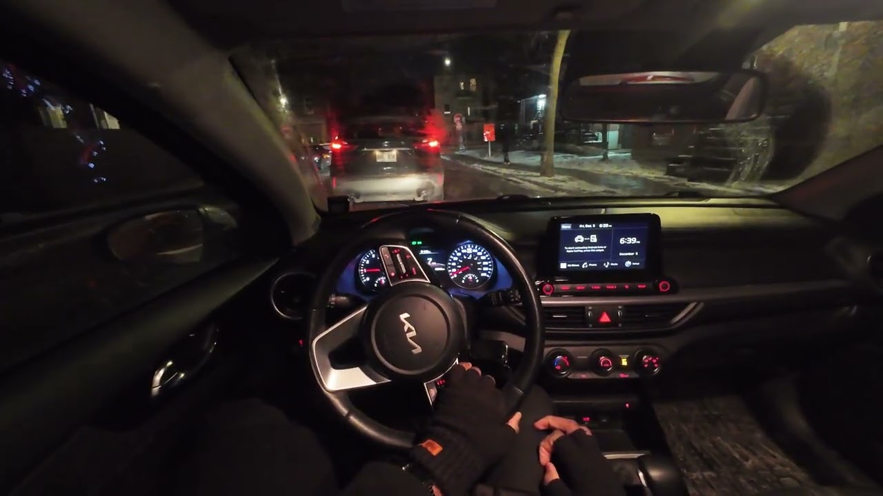 ASMR POV Drive | 2024 Kia Forte5 | Calm Friday Night Drive [Winter]