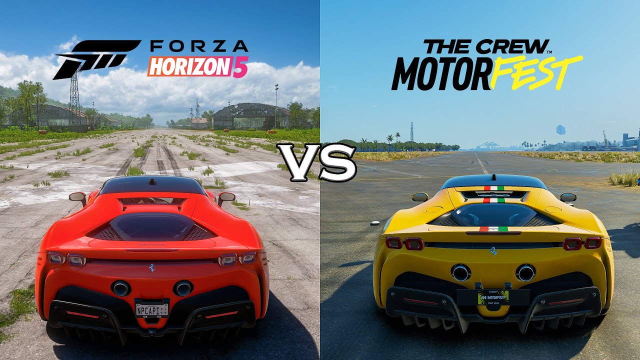 Forza Horizon 5 vs The Crew Motorfest | Ferrari SF90 Comparison (Sound & Graphics)