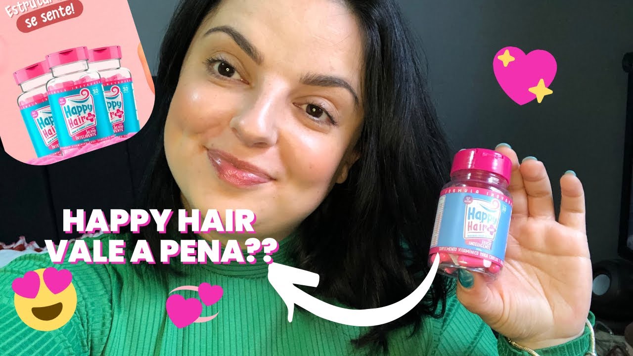 HAPPY HAIR Vale a pena? Vitamina capilar HAPPY HAIR resenha completa!!! 