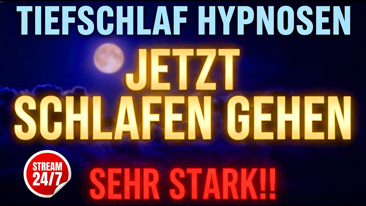 24/7 Tiefschlaf Hypnose 💤 Endlich erholsam schlafen ✨ SEHR STARK!!