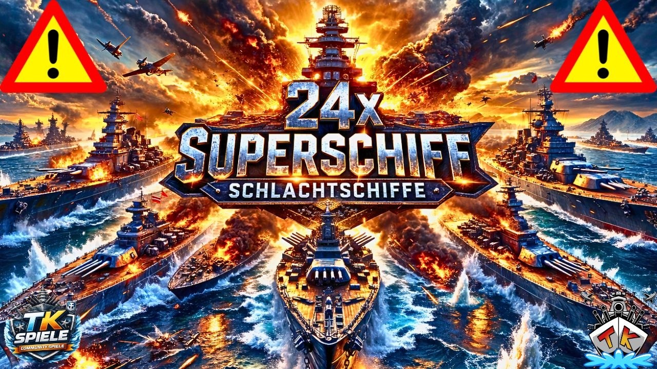 24x SUPERSCHIFF SCHLACHTSCHIFFE 🤯🔥 | Kradonische Gefechte ⚓️ | World of Warships