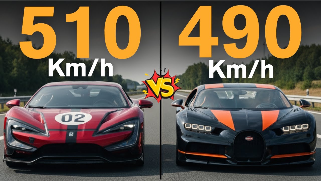 BYD Yangwang U9 Extreme против Bugatti Chiron Sport