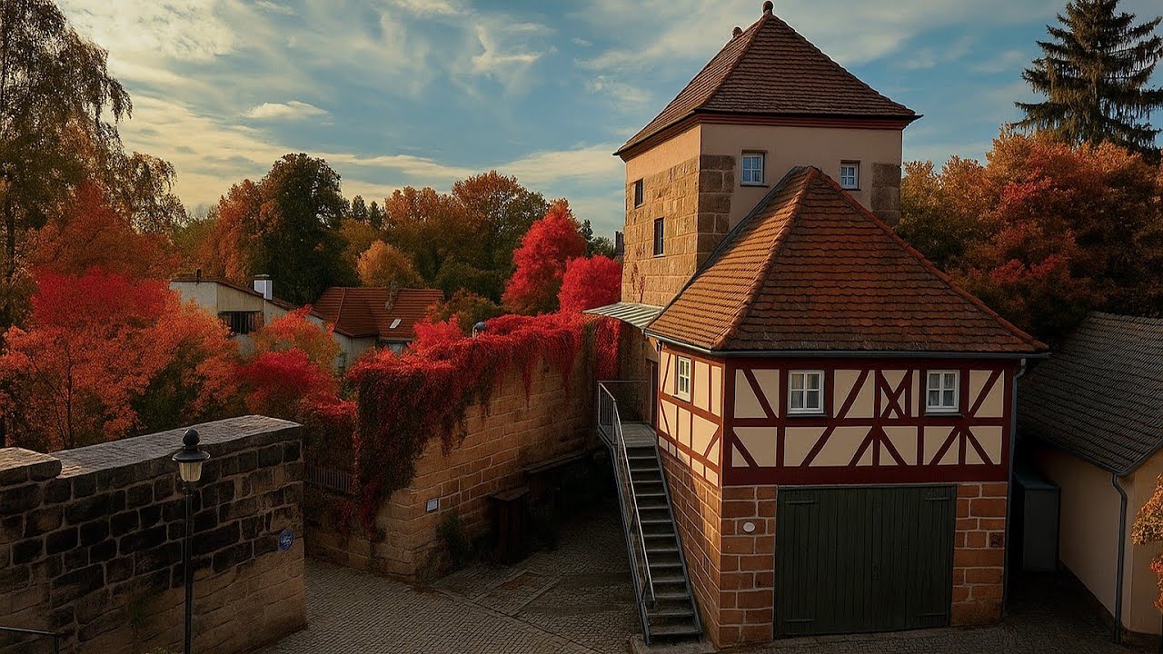 Золотая осень в Хильпольтштайне 🇩🇪 | Спокойное путешествие по старому городу