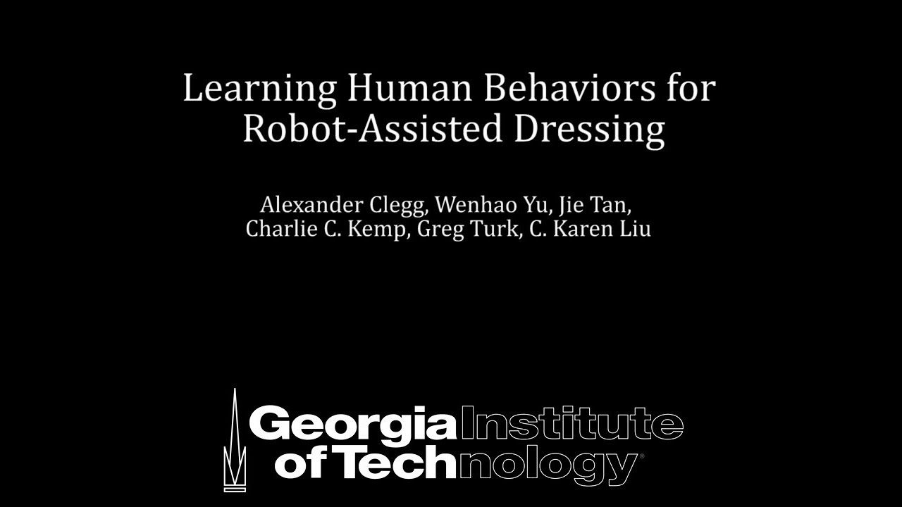 Learning Human Behaviors for Robot-Assisted Dressing