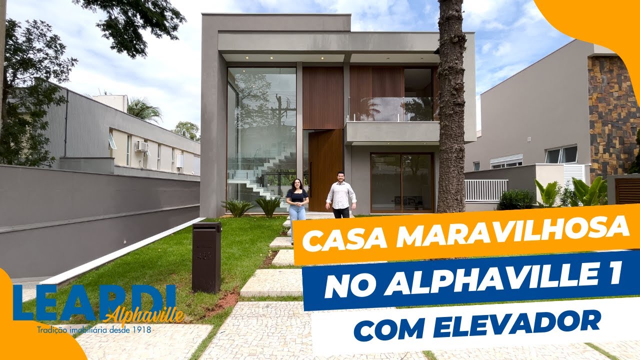 CASA MARAVILHOSA NO ALPHAVILLE 1 COM ELEVADOR
