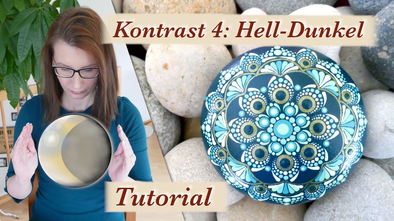 Ich verwende eine neue Farbe I Kontrast Nr 4: Hell-Dunkel I Steine bemalen mit MandaLa