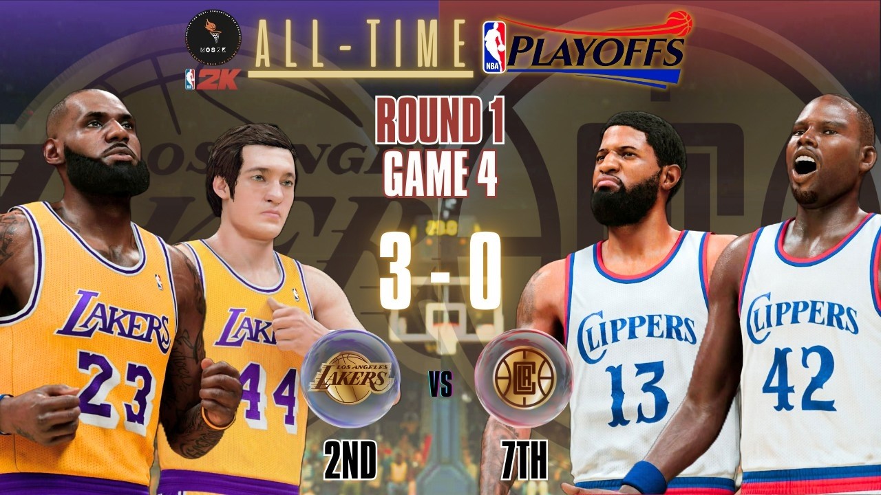 NBA 2K26 | All Time Lakers vs All Time Clippers | Round 1 Game 4 | All Time Playoffs G37