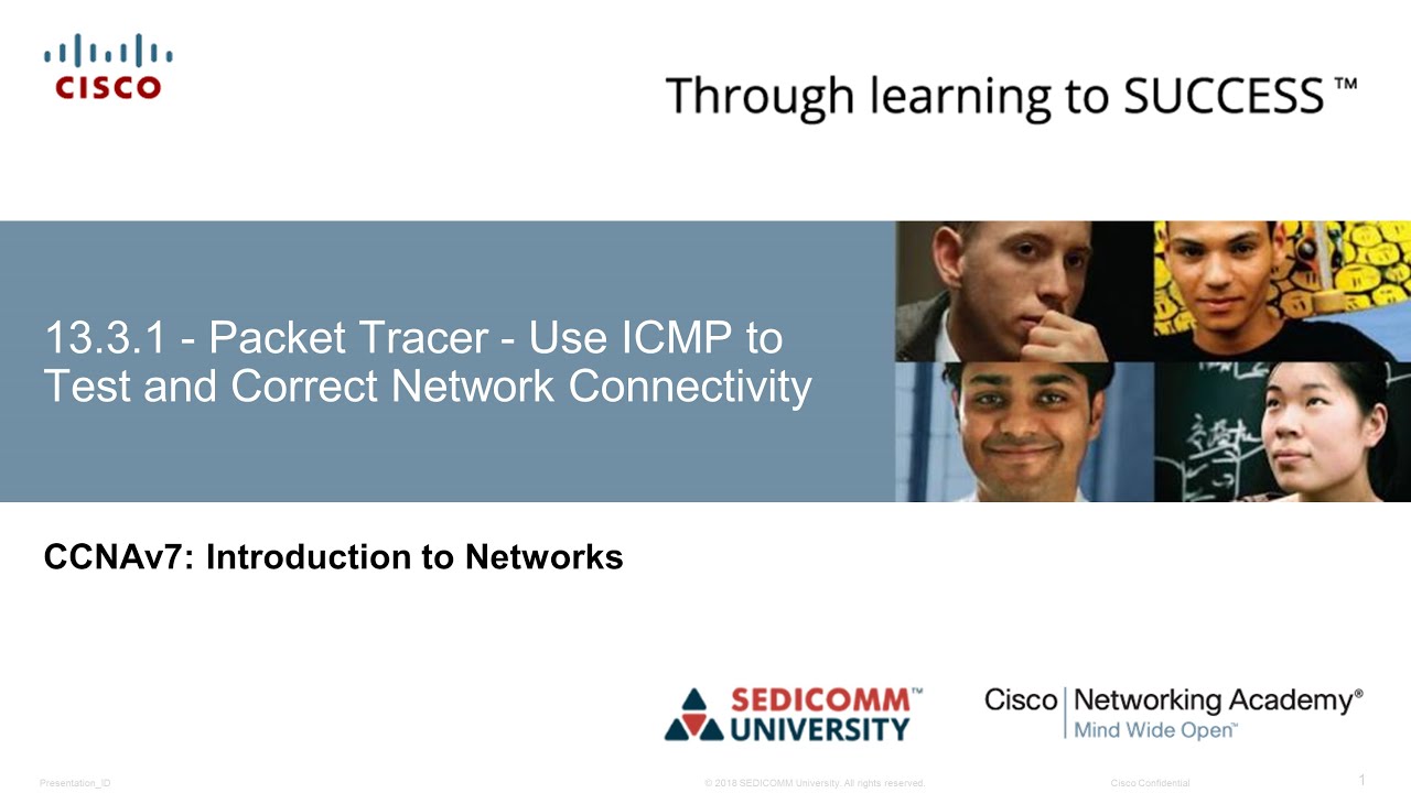 Курс Молодого Бойца Cisco Часть 1 2021 CCNA ITN 13.3.1 Packet Tracer Use ICMP Test/Correct Network