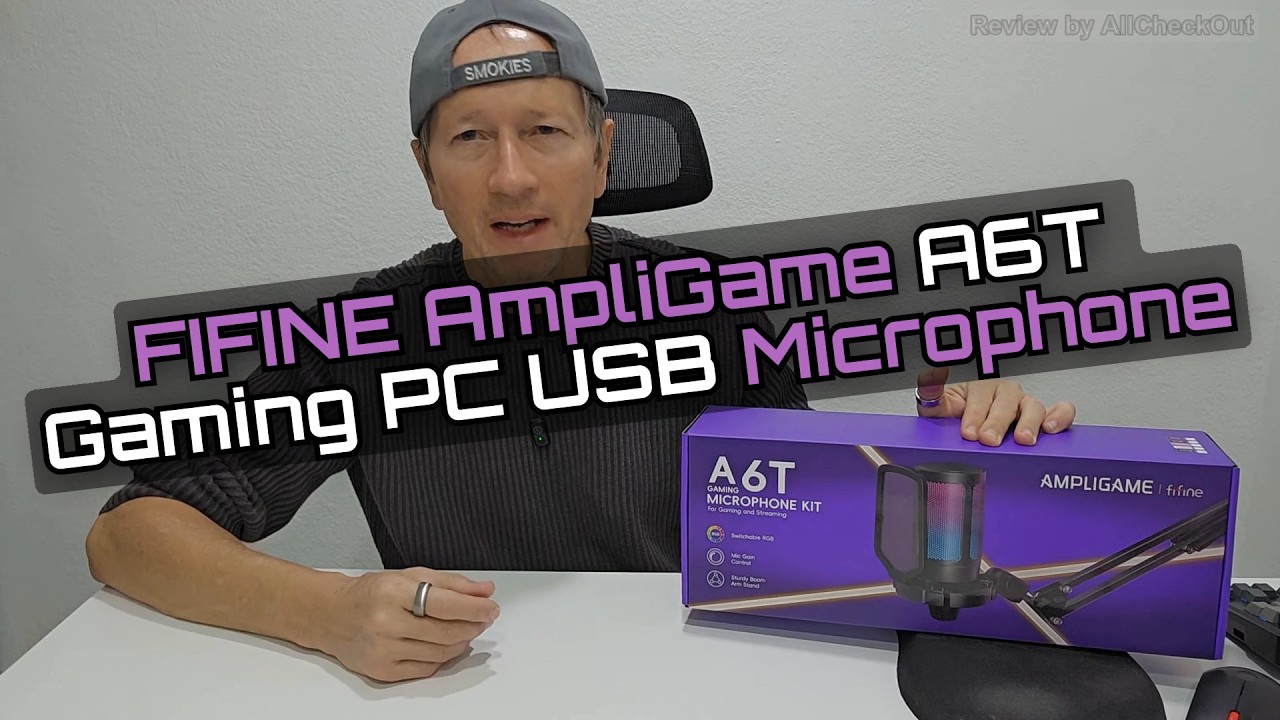 Игровой конденсаторный USB-микрофон FIFINE AmpliGame A6T с RGB-подсветкой: распаковка, тестирован...