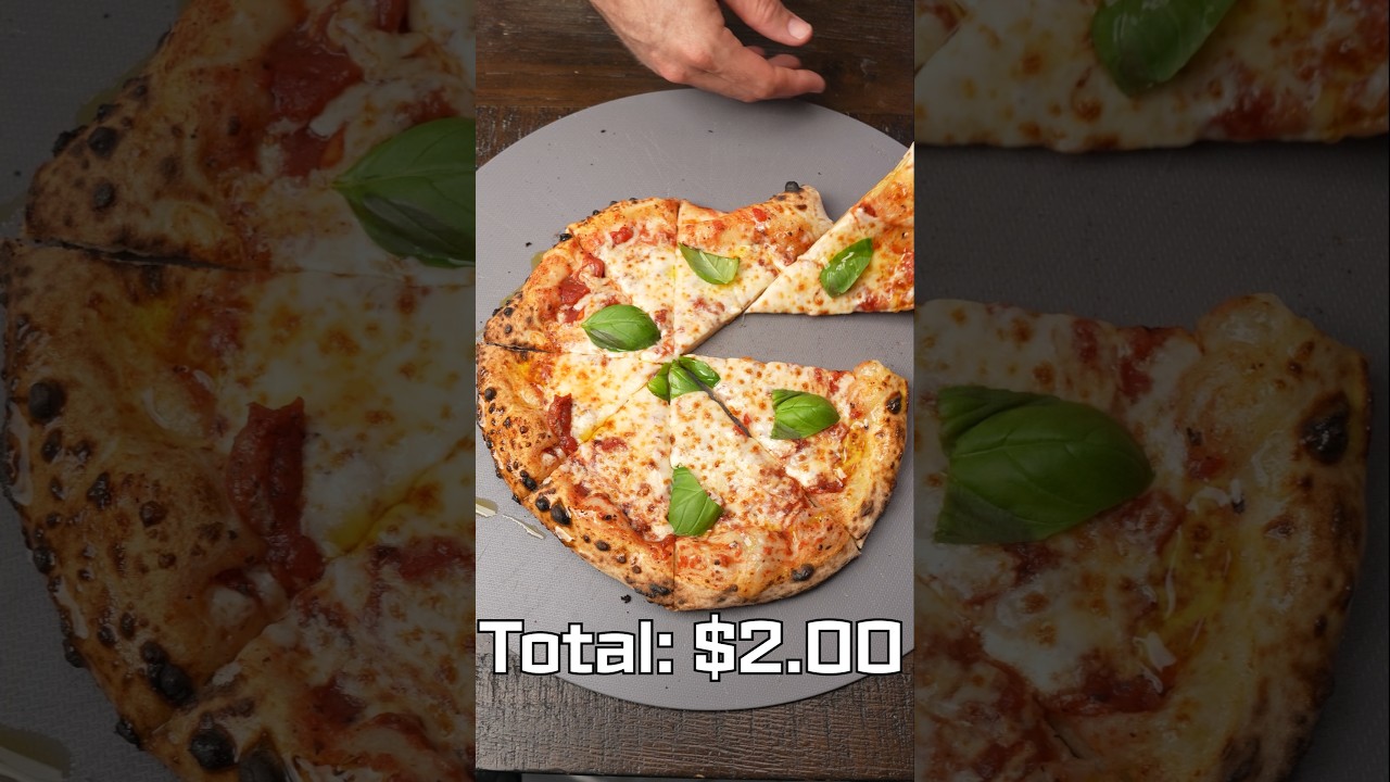 How much does it cost to make a cheese pizza?? #shorts #pizza #cost
