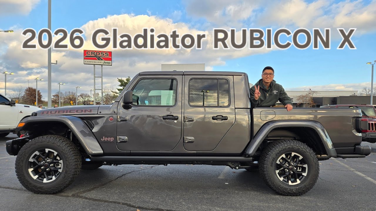 ПЕРВЫЙ ВЗГЛЯД: Jeep Gladiator RUBICON X 2026 года в цвете Granite Crystal