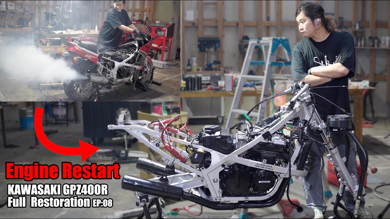 Kawasaki GPZ400R Ninja Restoration 8|Никогда не сдавайтесь, пока не добьетесь успеха.