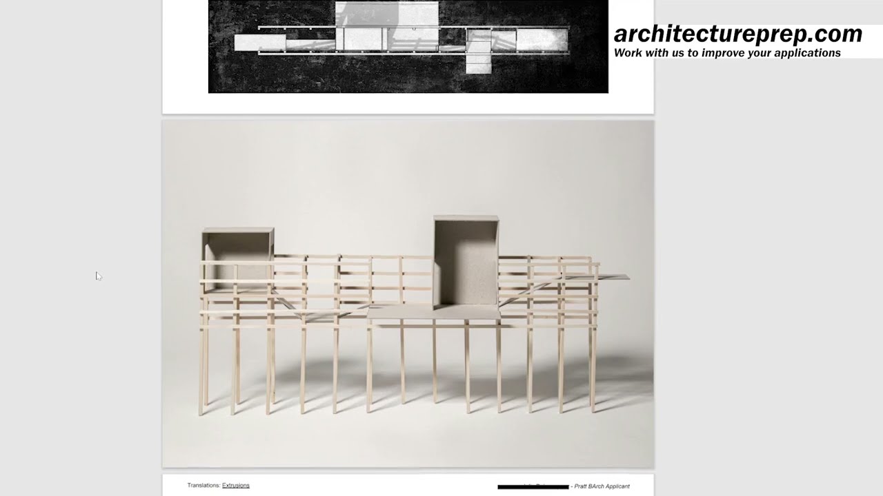 Accepted Architecture School Portfolio to Pratt, USC, Carnegie Mellon and Northeastern (BArch, BS)