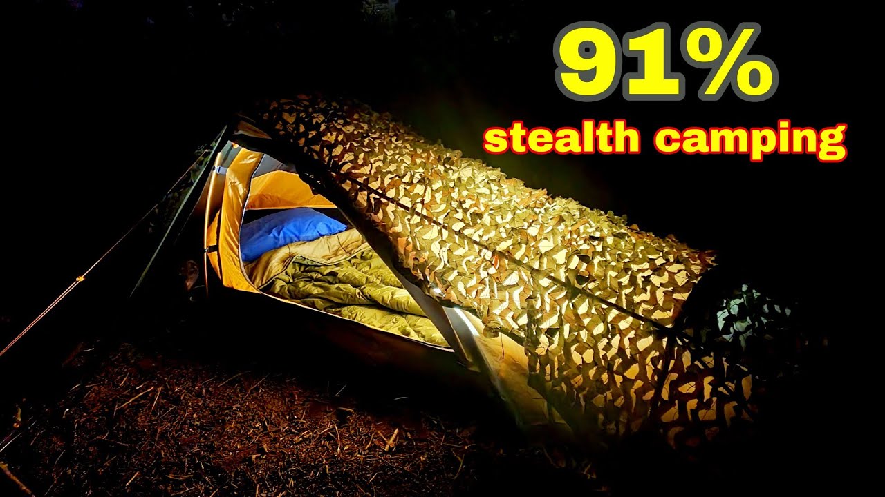 Solo stealth camping in a one man tent, oex phoxx 1 V2 low profile one man tent.