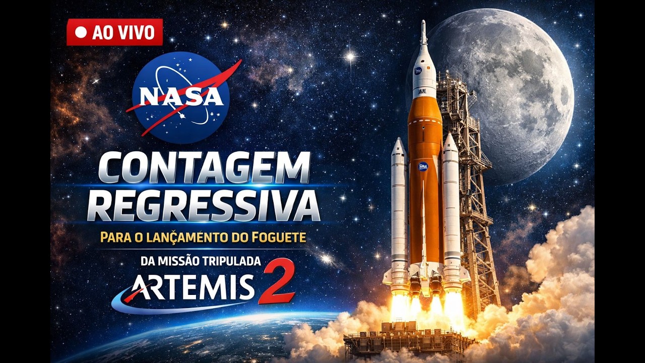AO VIVO: CONTAGEM REGRESSIVA PARA O LAN&Ccedil;AMENTO DO FOGUETE  DA MISS&Atilde;O TRIPULADA ARTEMIS II