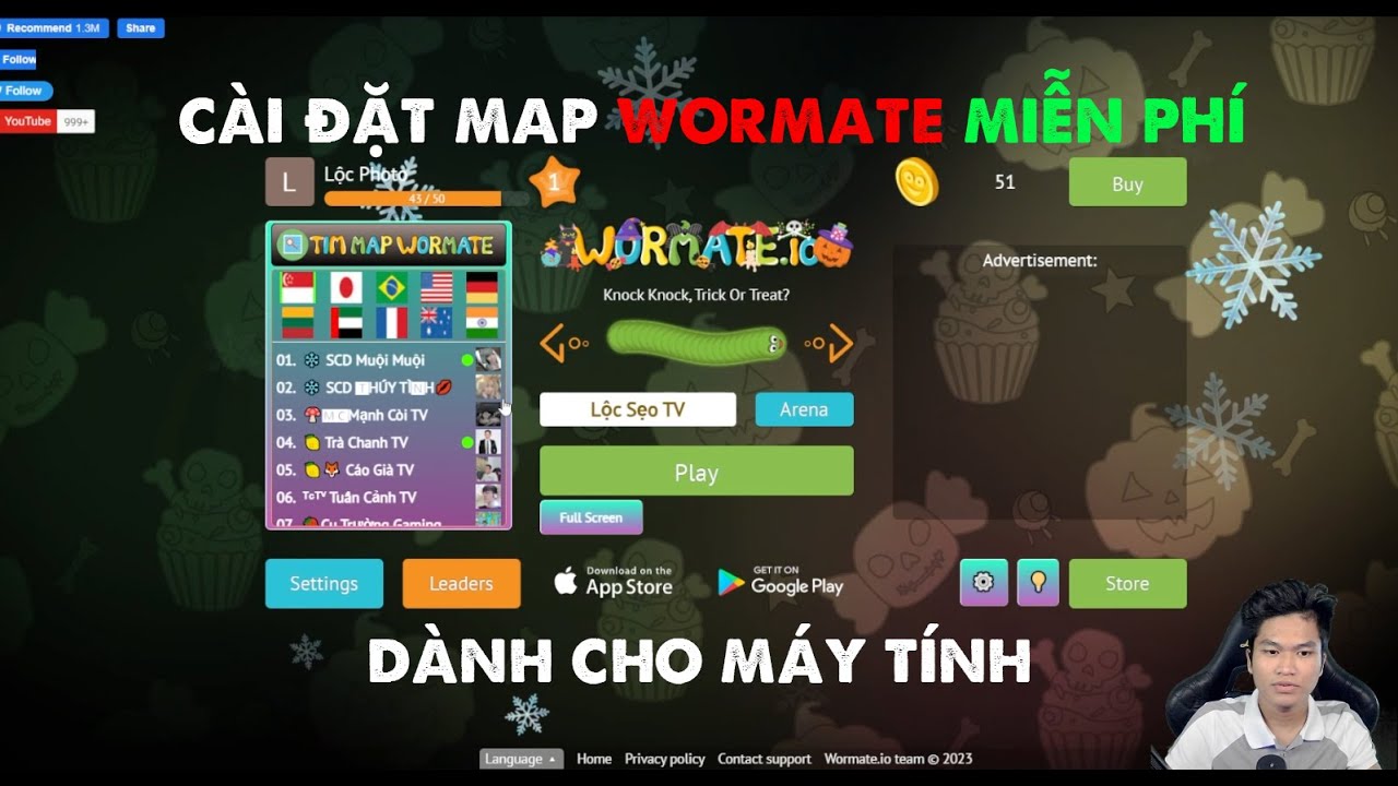 Hướng Dẫn Cài Đặt Tìm Map Nhanh Game Wormate Cho Máy Tính | Rắn Săn Mồi