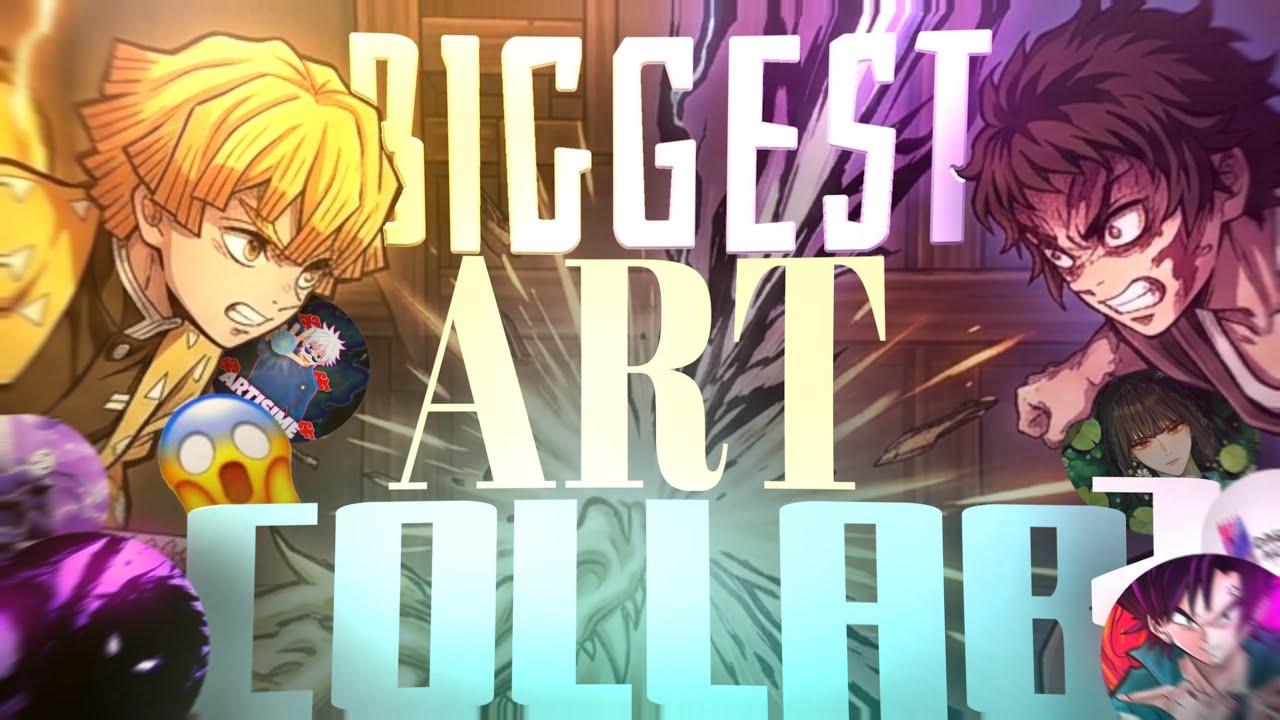 The BIGGEST Art Collab Pt. 2: Drawing zenitsu vs kaigaku - by soft pastel | ARTIST RAJVEER 