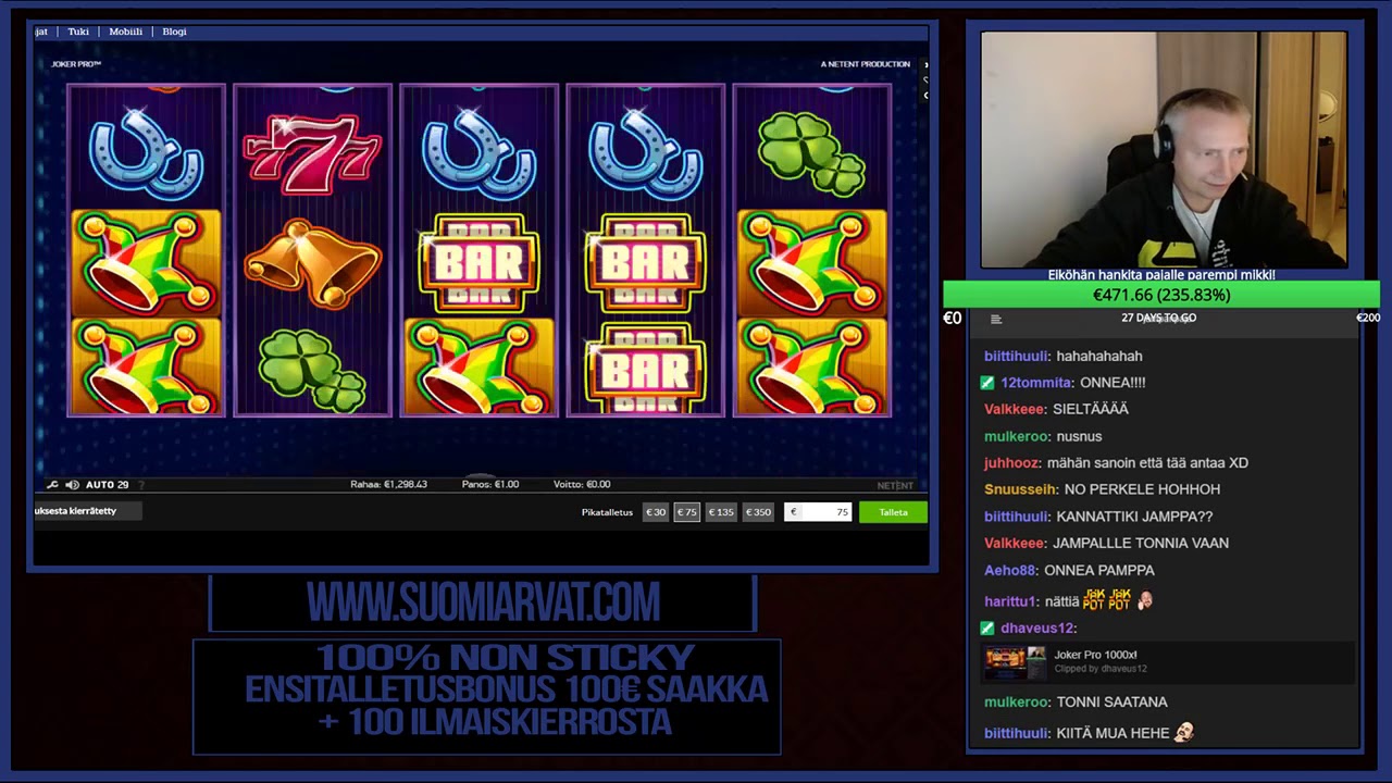 BIG WIN!!! 1000x hot spot win on Joker Pro at the Suomiarvat.com