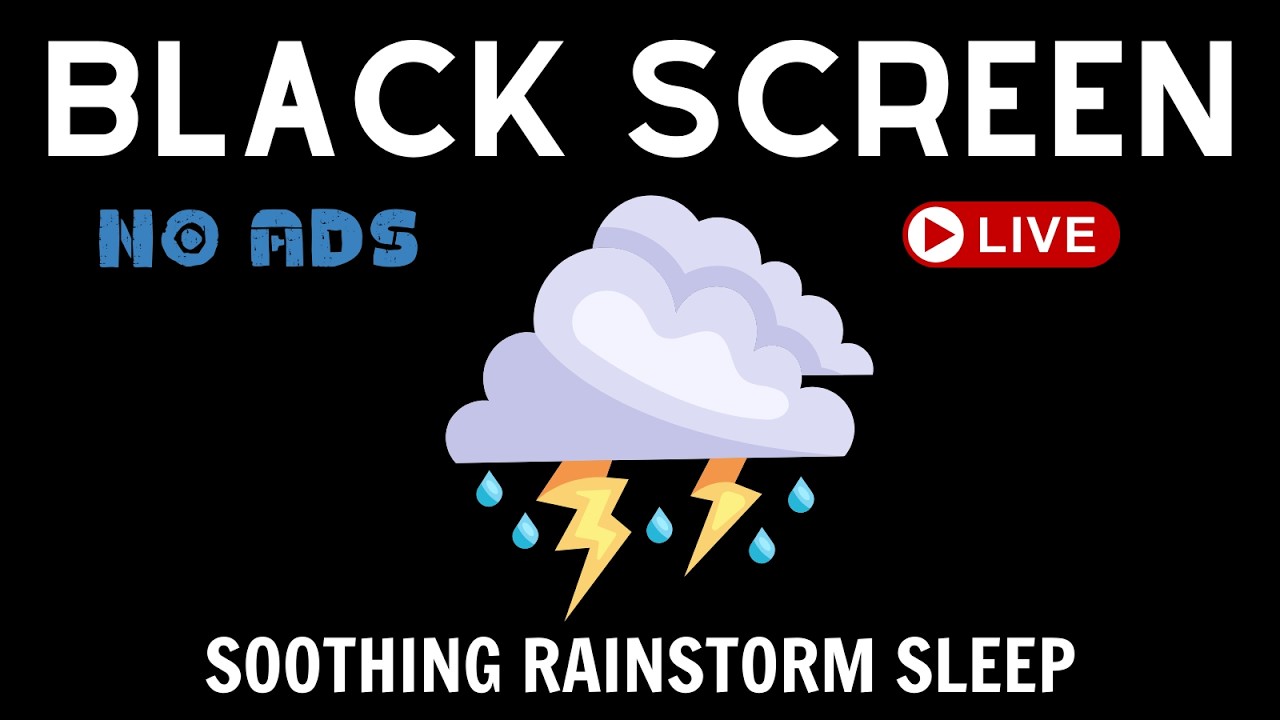 Soothing Rainstorm Sleep Sounds | 11 Hours of Thunder & Rain for Rest