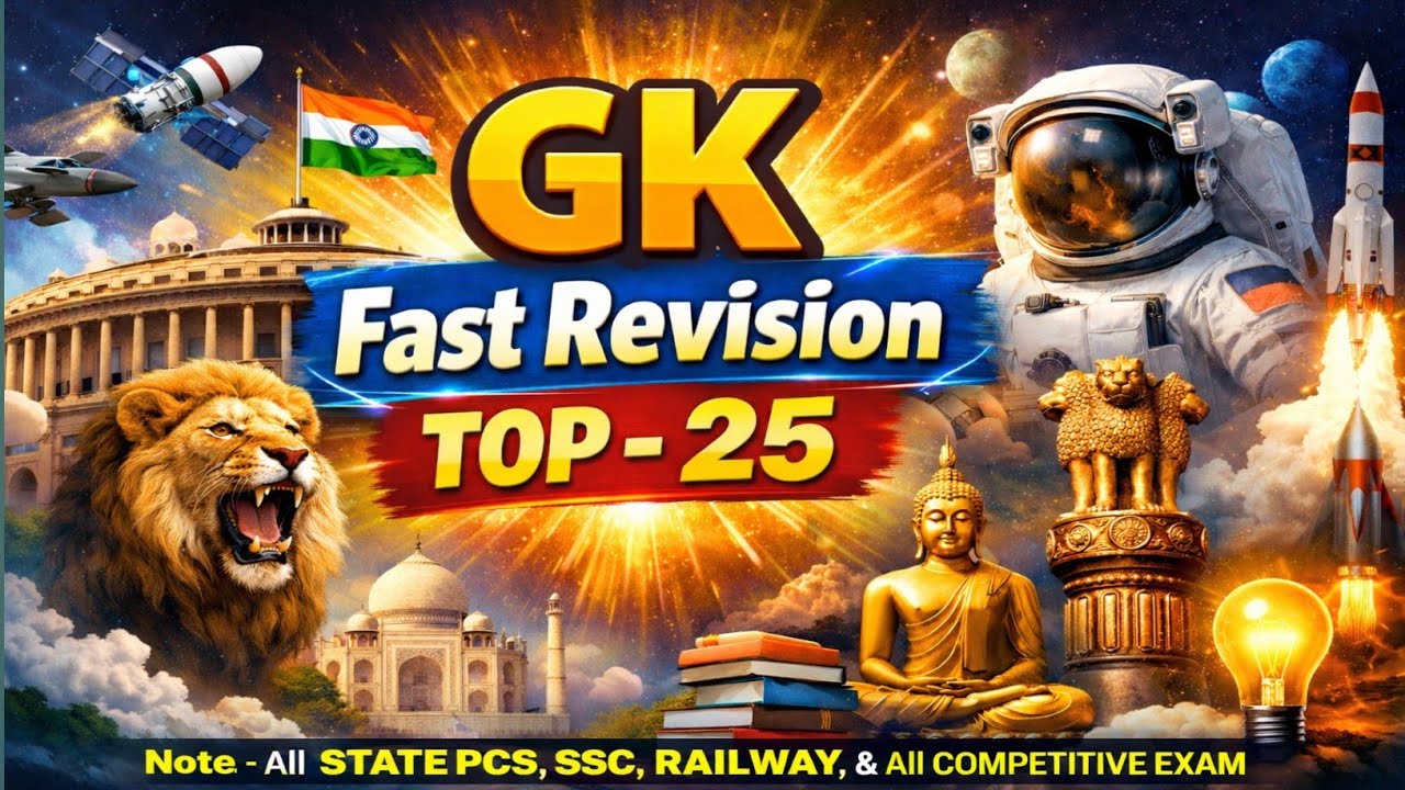 GK-GS Most Important|| TOP-25 All competitive Exam|| जो exam में बार- बार पूछे जाते हैं
