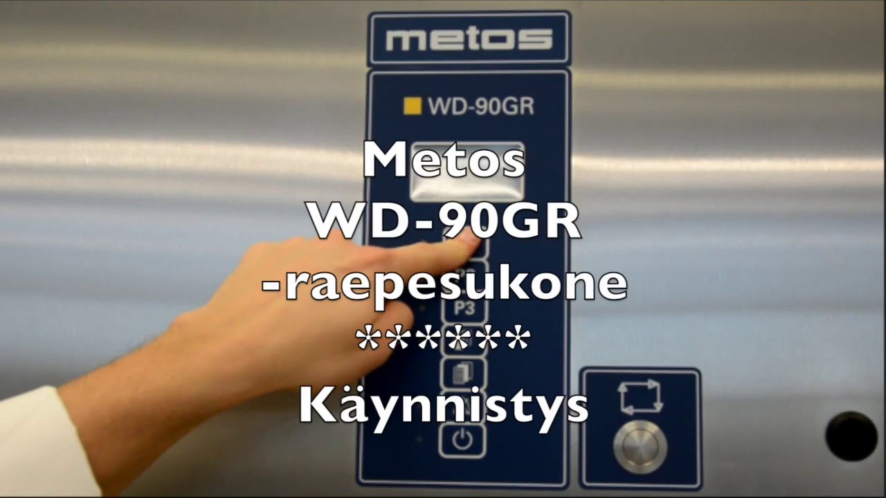 Koulutusvideo  Metos WD 90GR  -raepesukoneen käynnistäminen
