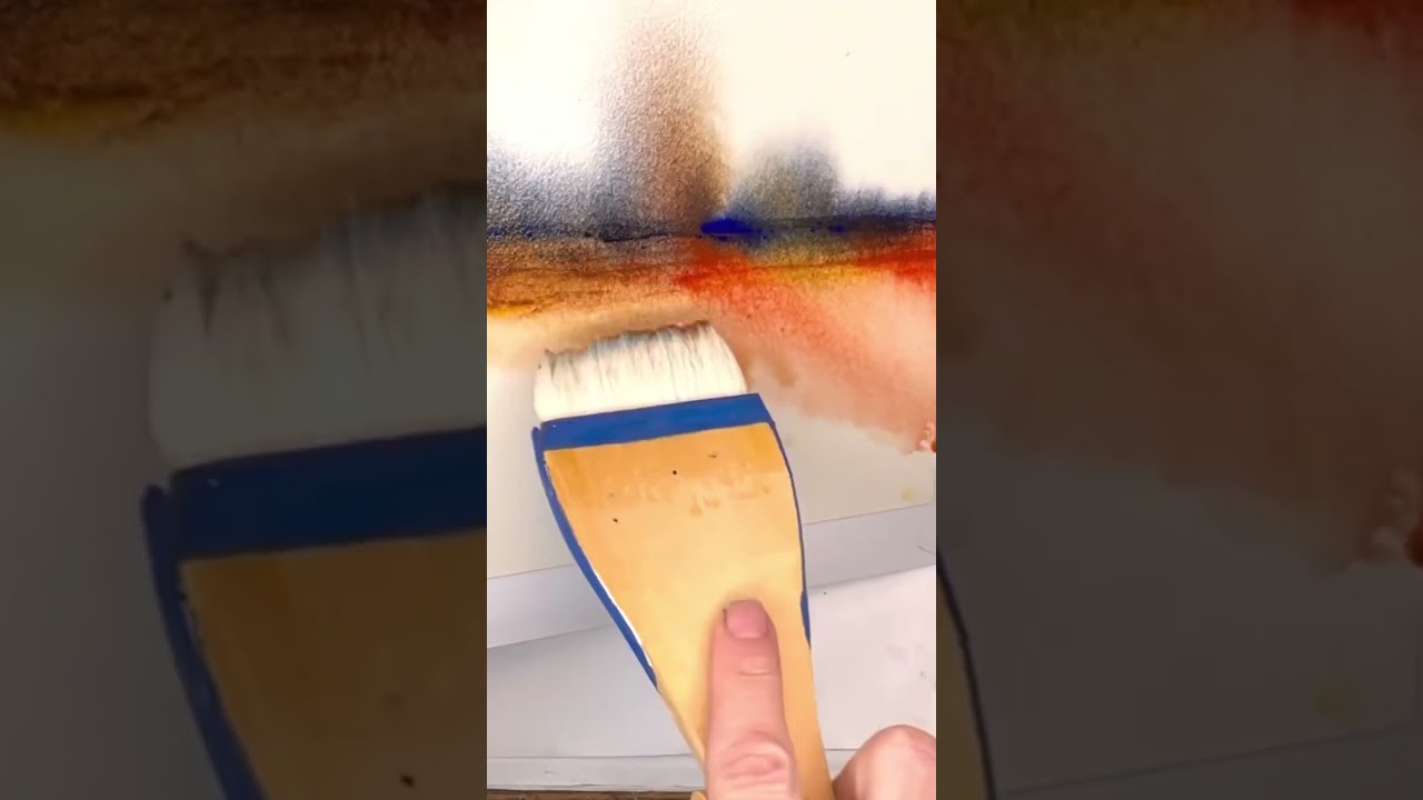 EASY watercolor Abstract Landscape