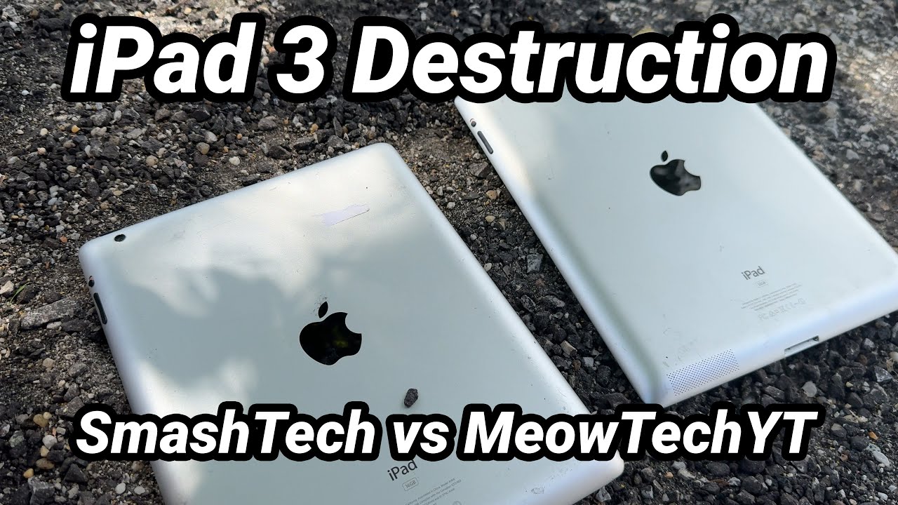 iPad 3 Destruction (w/ MeowTechYT) - Who Can Smash An iPad Worst?