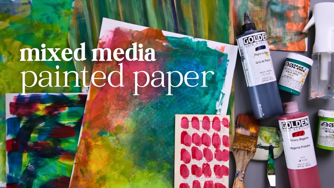 Mixed Media Painted Paper | For Fun and Exploration