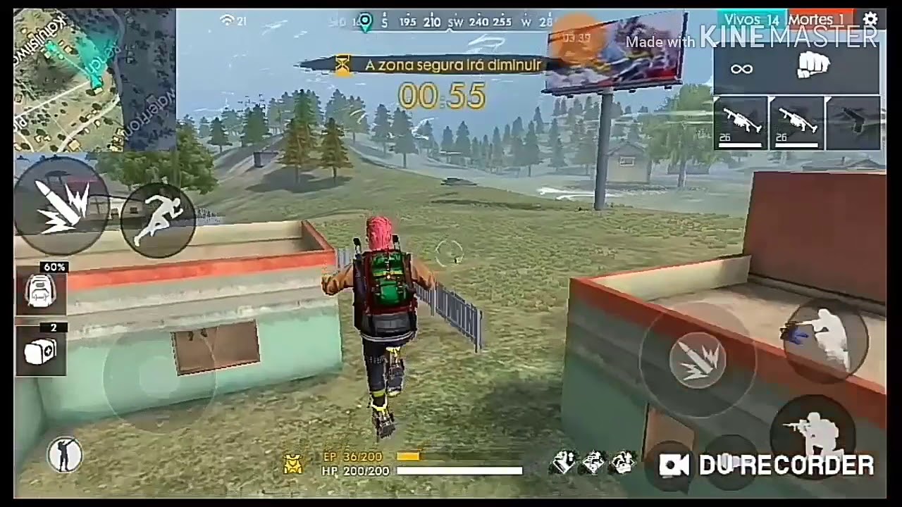 Joguei o novo modo do free fire nova lan&ccedil;a granada e venci