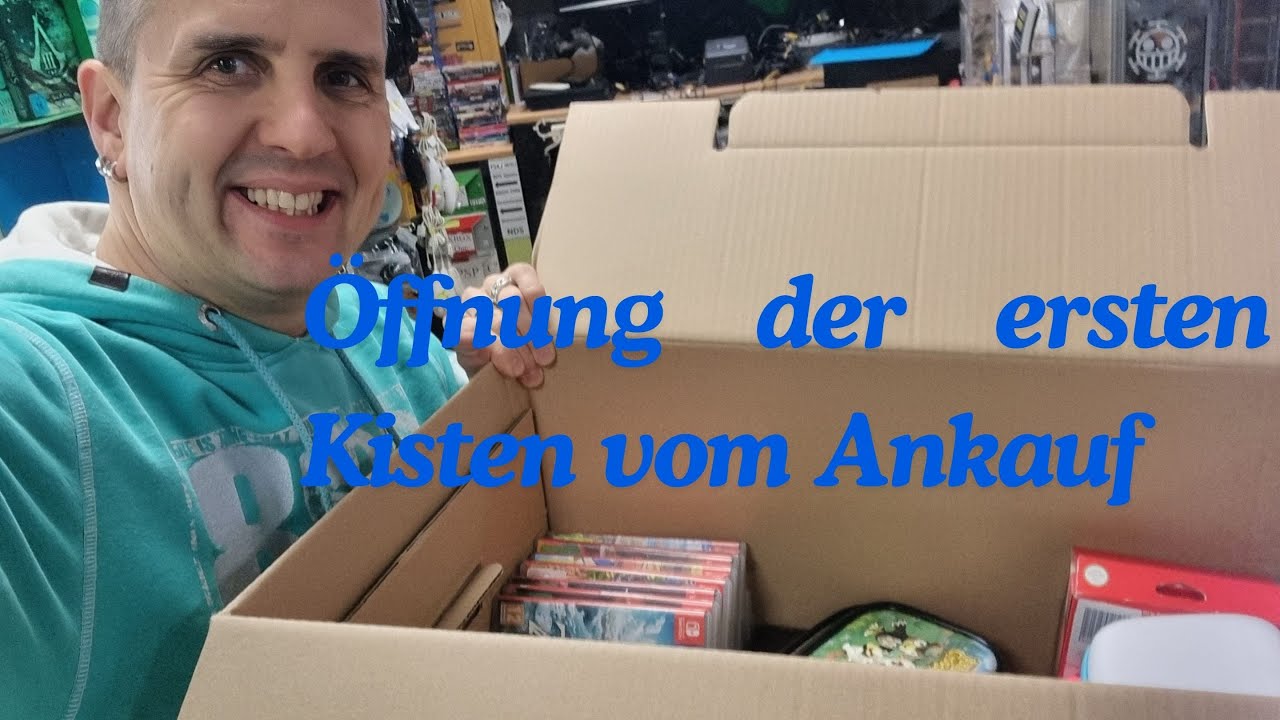 Öffnung der ersten Ankaufskisten vom Megaankauf im Powergames Chemnitz