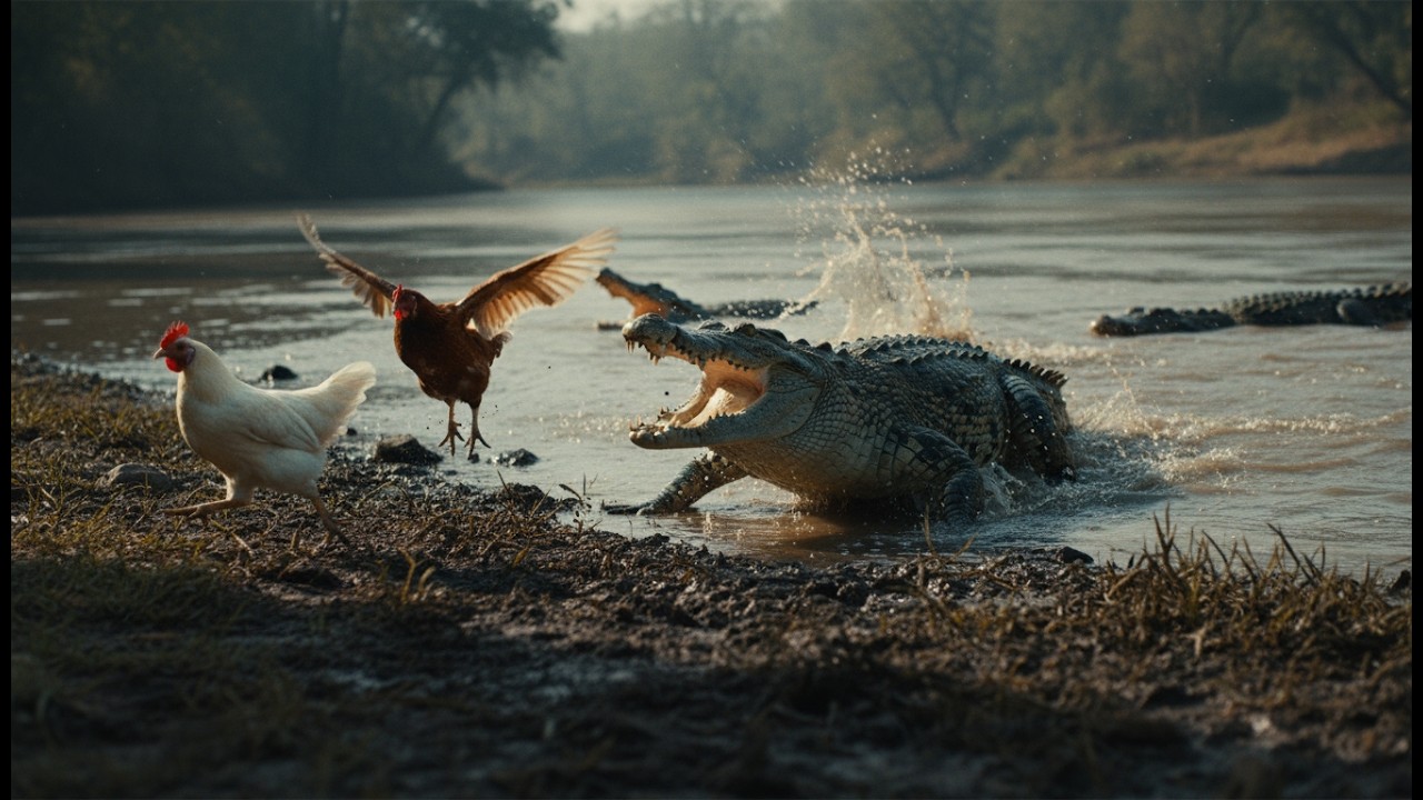 COCODRILOS REACCIONAN al ver COMIDA en su HABITAD 🐊