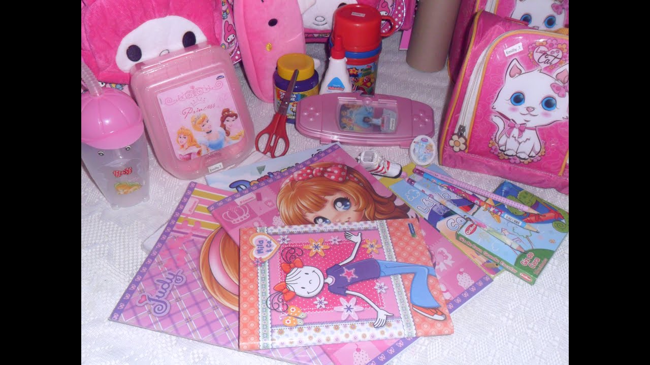 Materiais escolares 2014, das minhas princesas: Emilly e Hanyka!