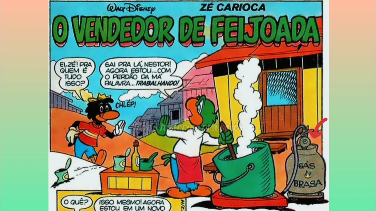 Zé Carioca vendendo feijoada/Quadrinhos