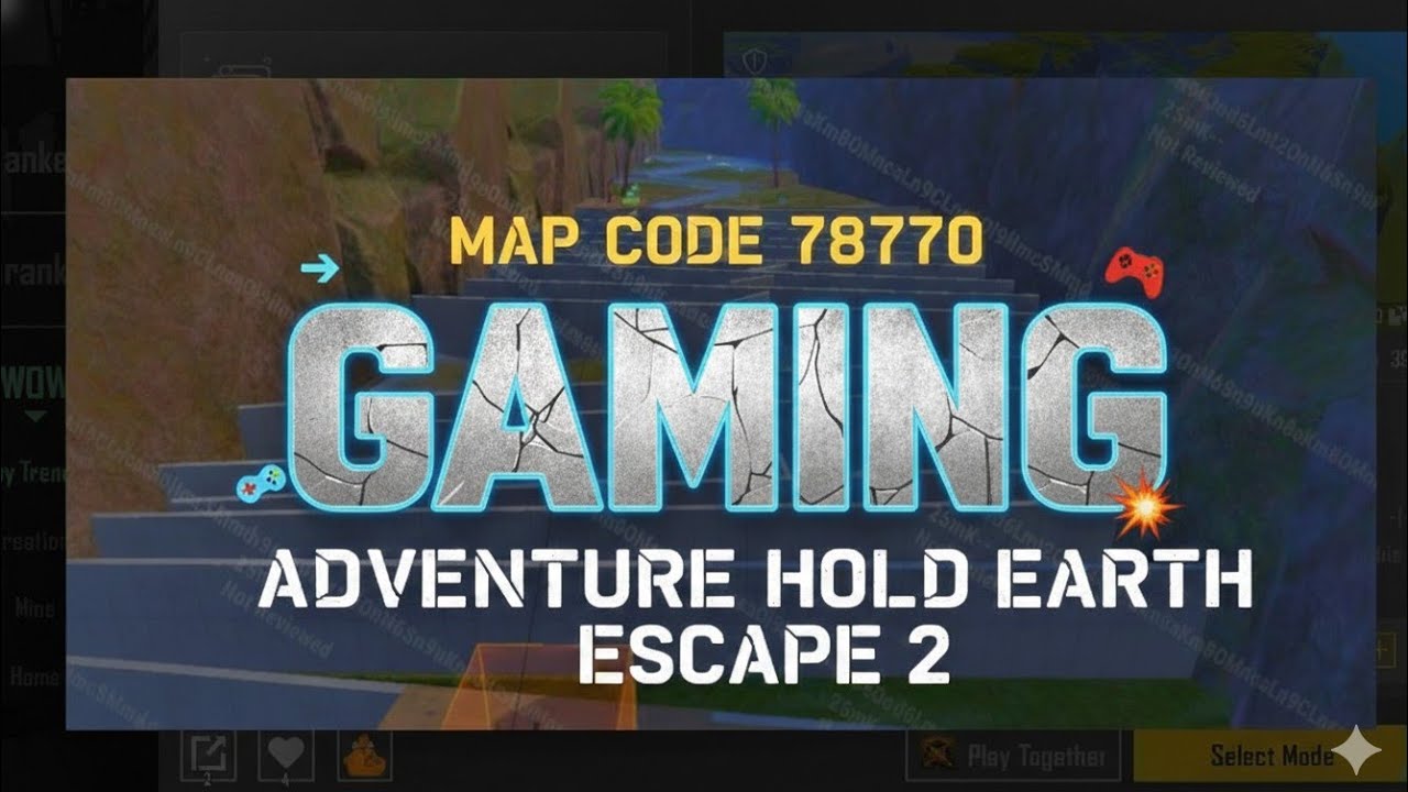 Bgmi Parkour wow Map Code 78770 | Adventure HOLD Earth Escape 2 / #bgmiwow #hero #gaming #pubg #bgmi