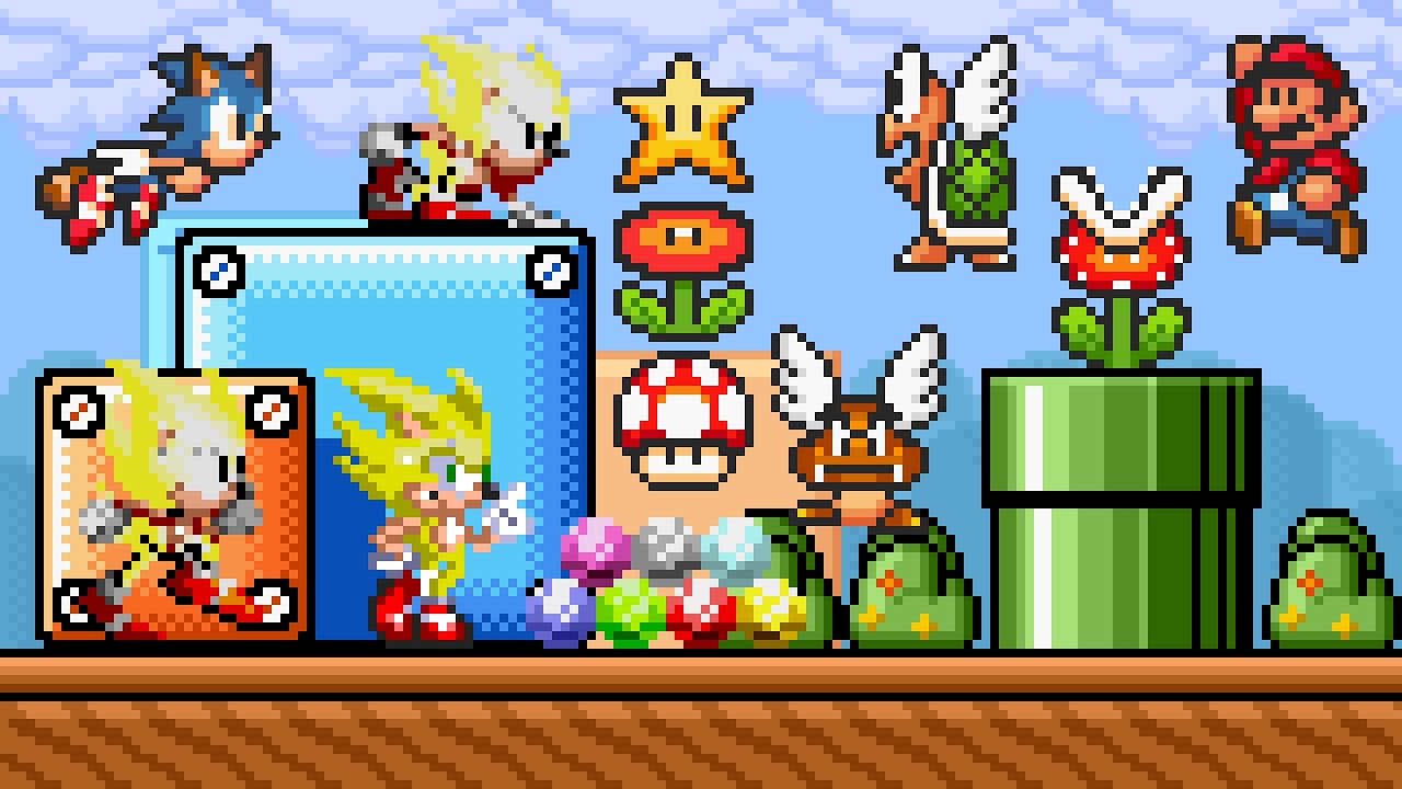 Super Sonic in Super Mario Bros. 3 SNES (Sonic Boll 1.9.3)