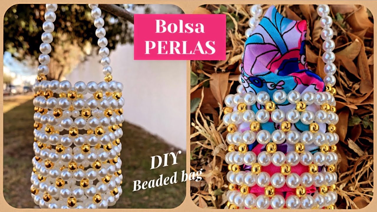 Bolsa PERLAS circular ~ diy ~ hazla tu misma ~ beaded bags