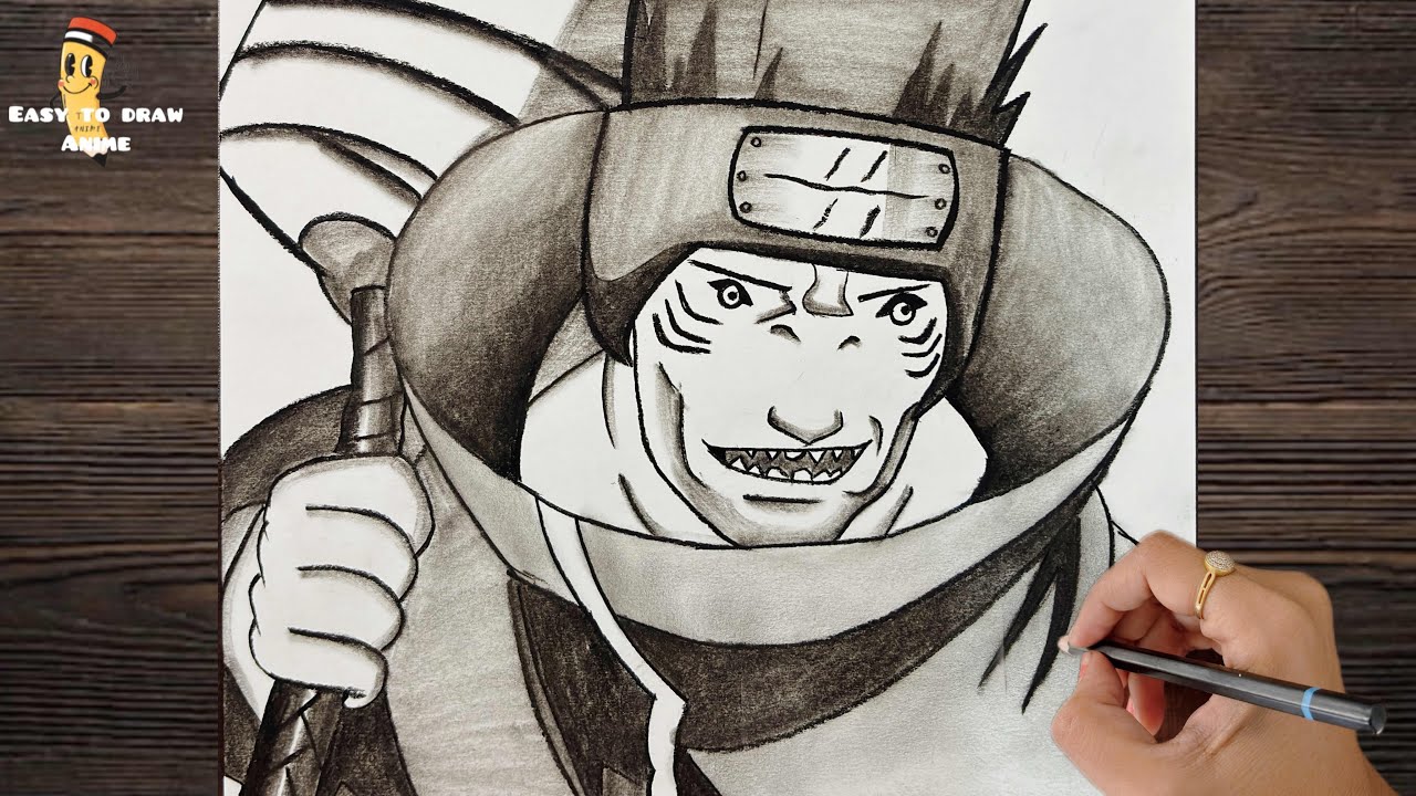 How to Draw Kisame Hoshigaki with Samehada Sword Step by Step | Naruto Akatsuki Drawing Tutorial 