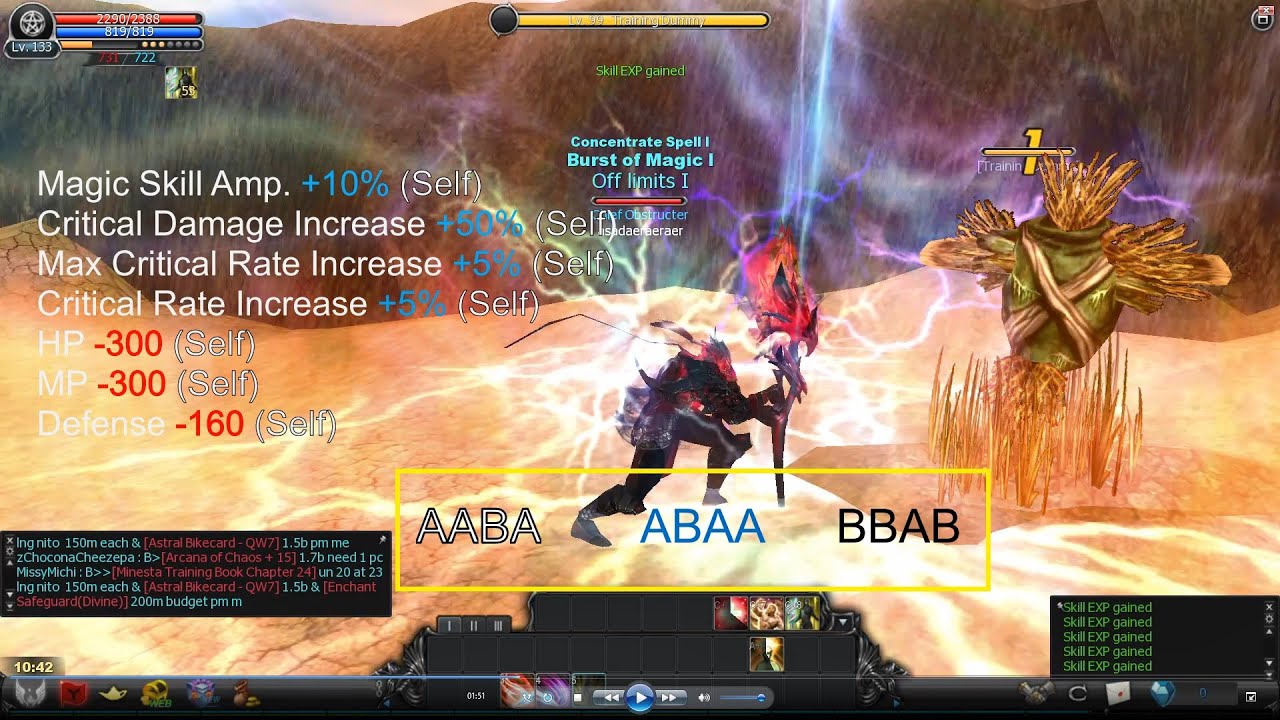CABAL ONLINE (PH) Battle Mode 3 Synergy Combo Combinations (BM3 WI) Wizard (Elemental Dominator)