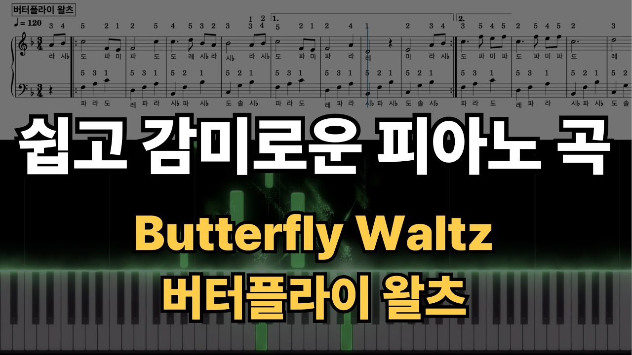 왕초보도 칠 수 있는 버터플라이왈츠 Butterfly Waltz - Brian Crain
