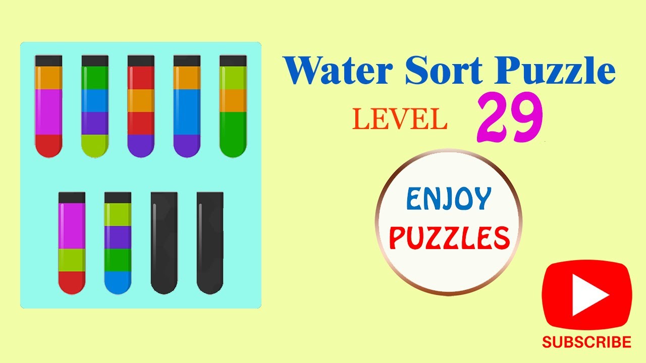 Water Sort Puzzle level 29 Walk-through Solutions | ENJOY PUZZLES