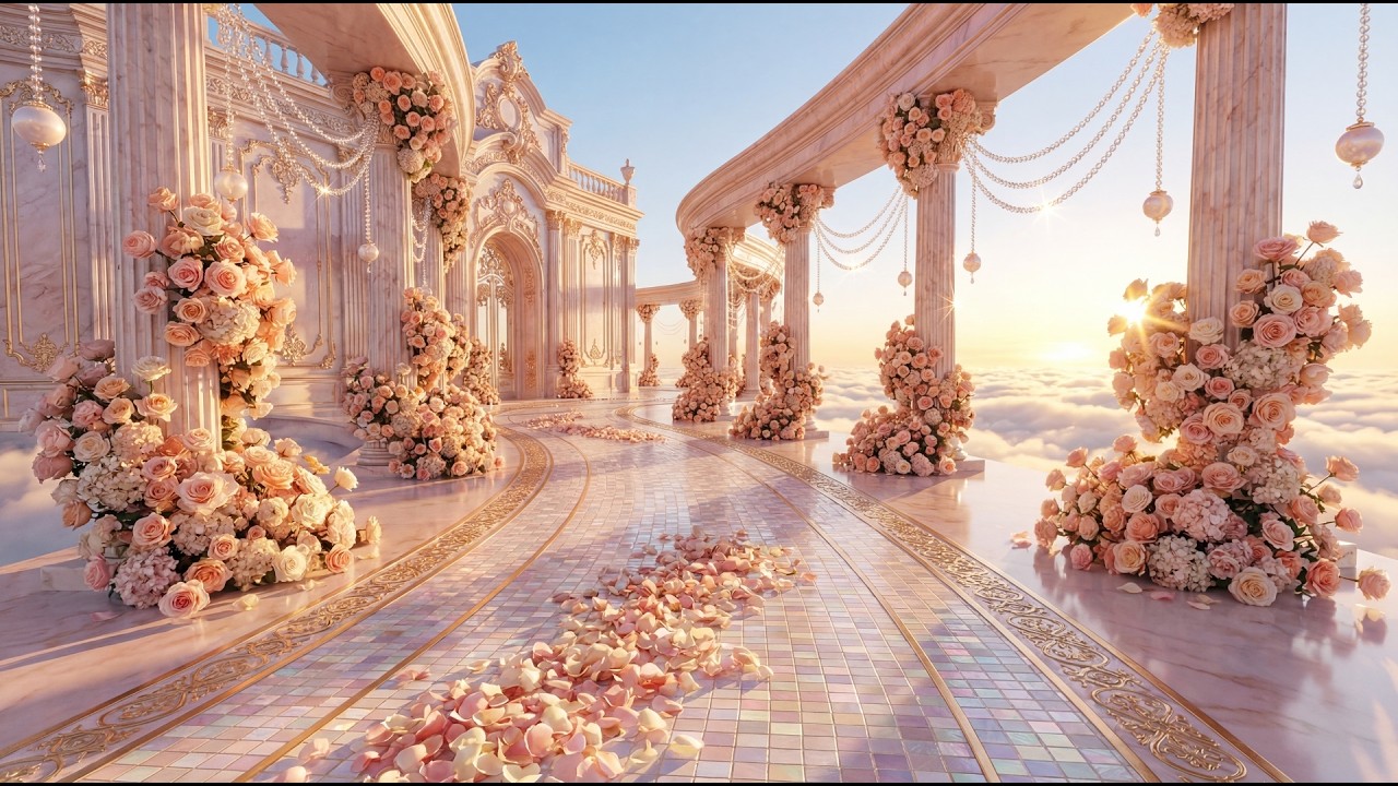 Fantasy Cinema | Rose - Opal Celestial Palace Above the Clouds | Cinematic Luxury Dreamworld