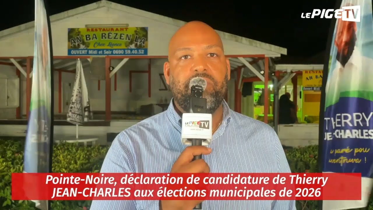 Pointe-Noire, déclaration de candidature de Thierry JEAN-CHARLES aux élections municipales de 2026