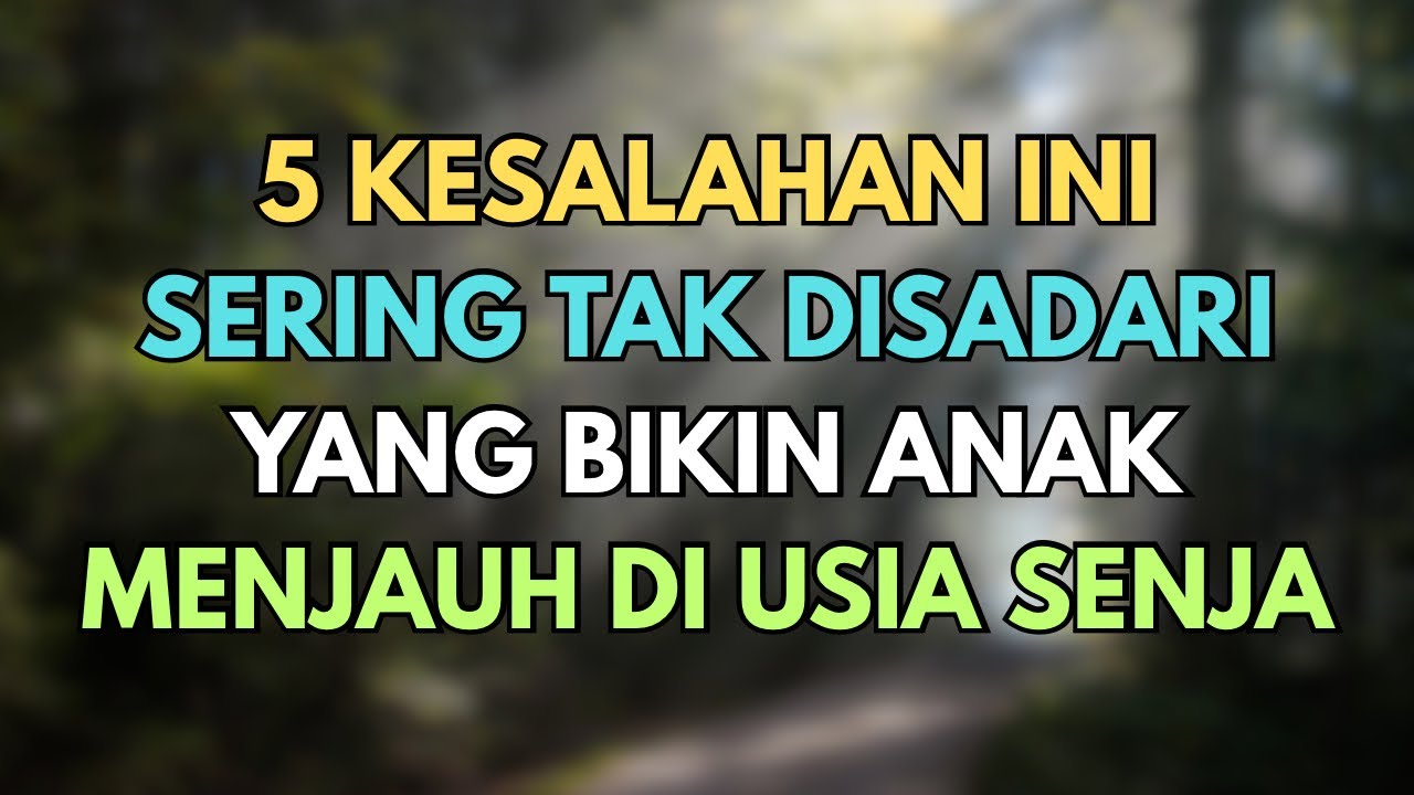 5 Kesalahan di Usia Senja yang Tanpa Disadari Membuat Anak Menjauh dari Orang Tua