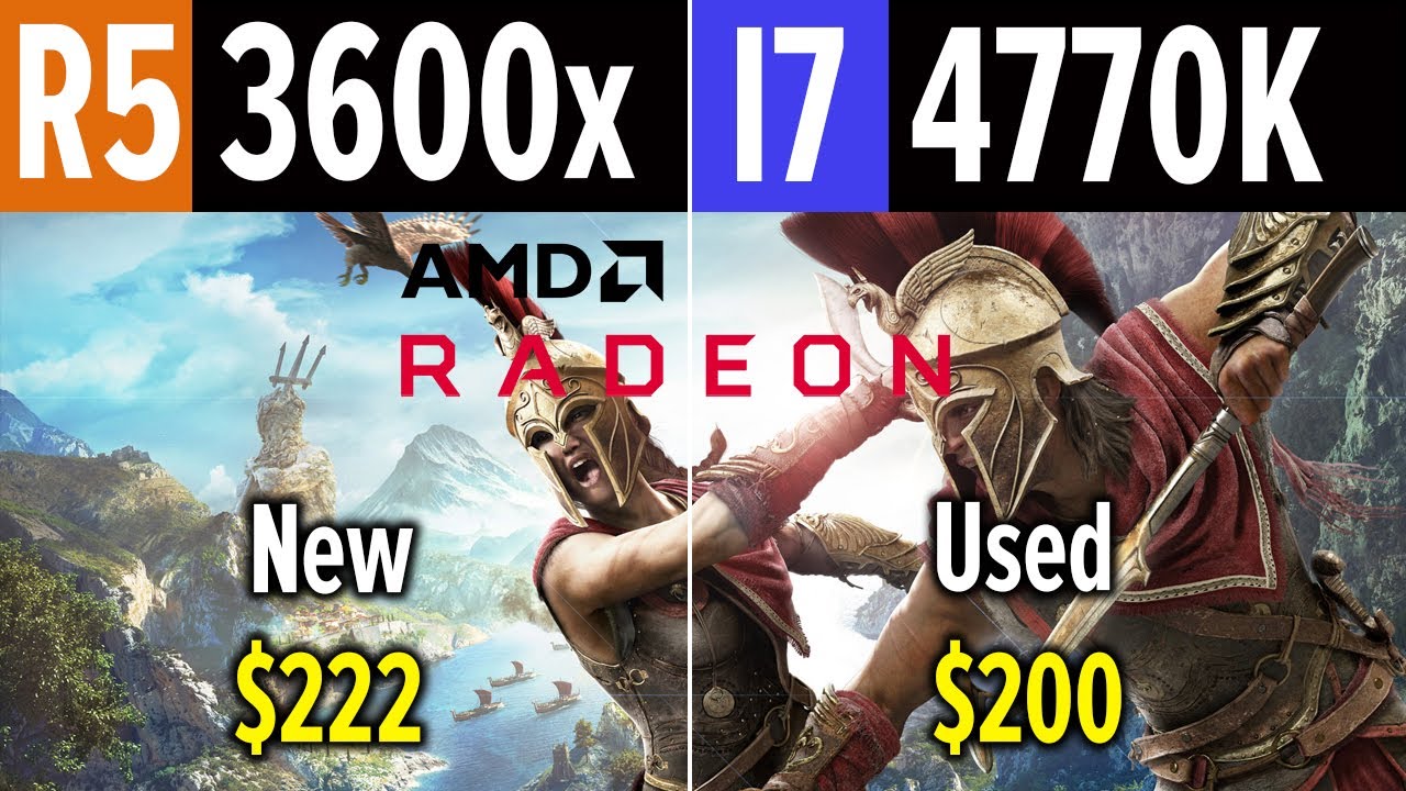 Сравнение i7 4770k vs R5 3600x с видеокартой RX 5700 XT | FULL HD | 6 Games