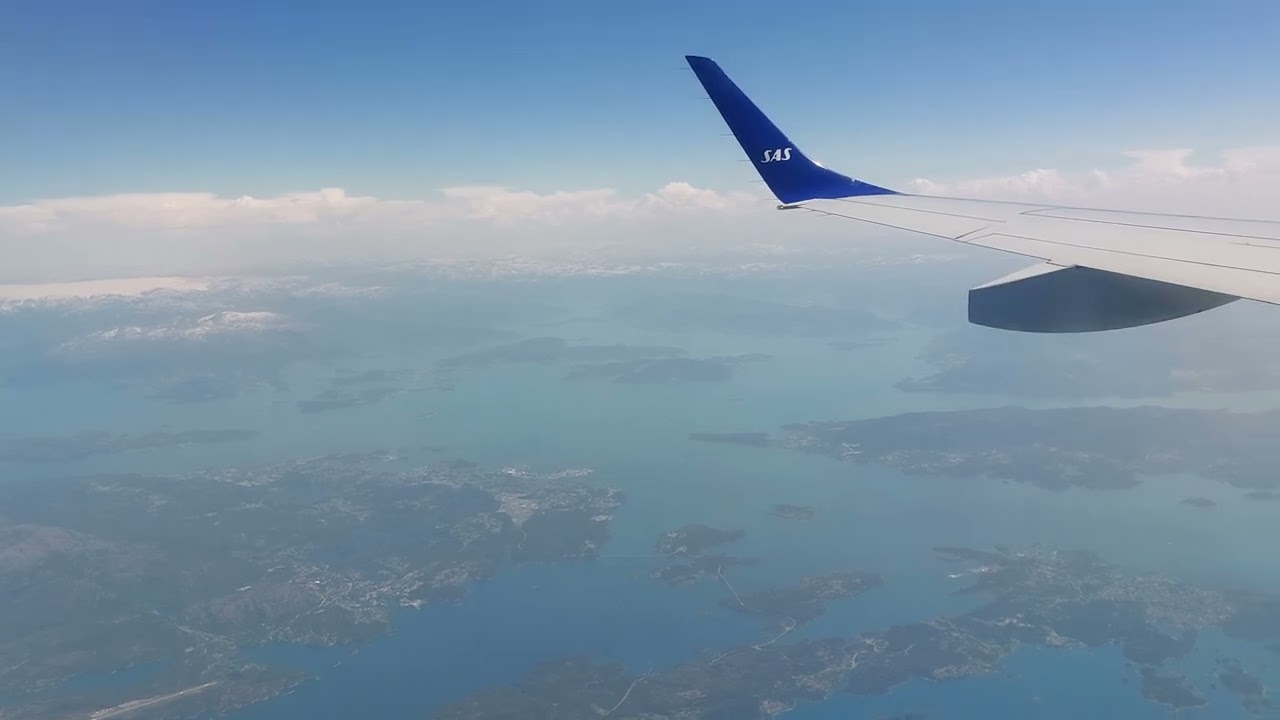 SAS Link Embraer 195 SE-RSK full flight from Bergen to Stavanger