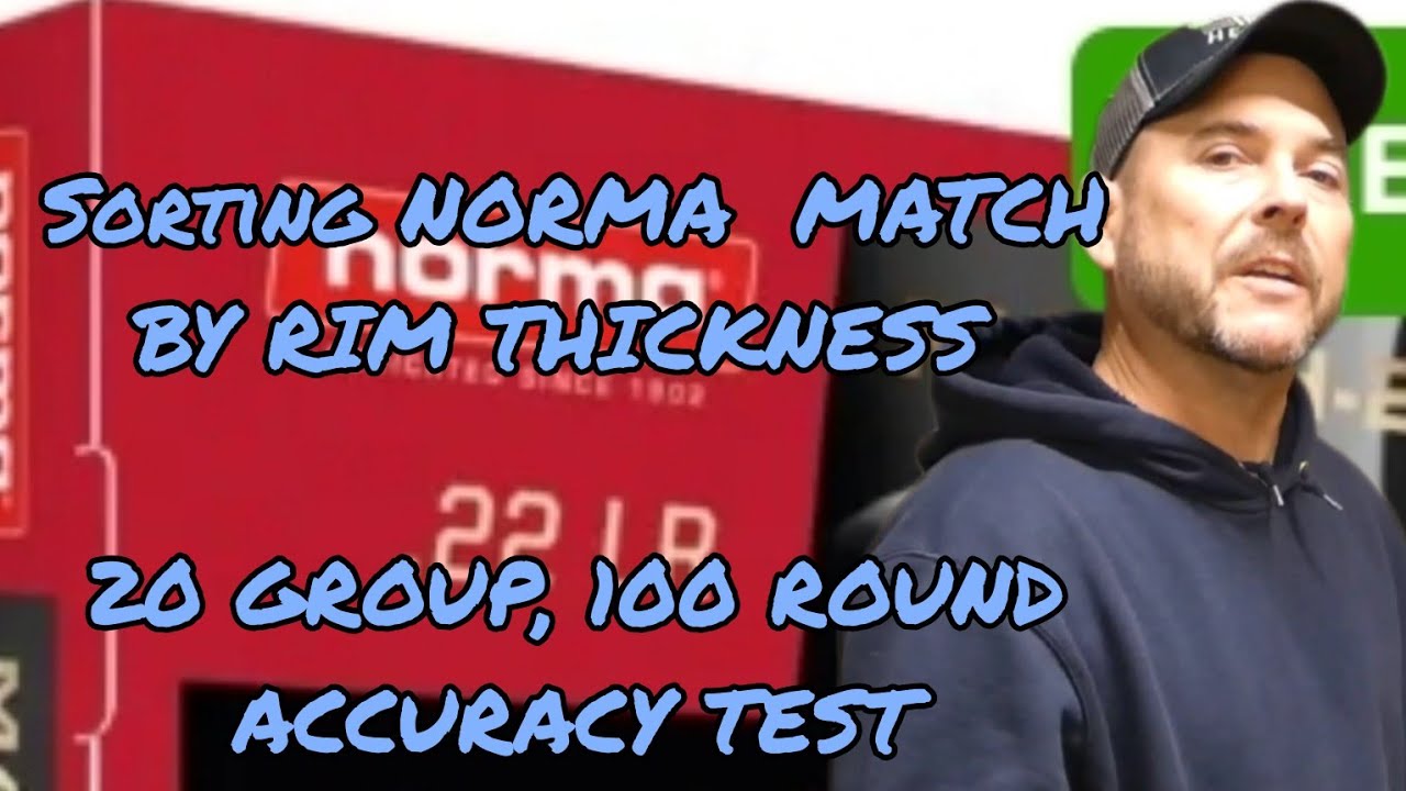 I'm sorting .22 again... but by Rim thickness.. with a gauge. Norma Match CZ457 100 Yards