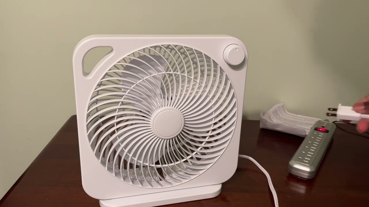 Mainstays 9inch box fan white review.
